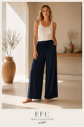 Pantalone Palazzo Blu Navy